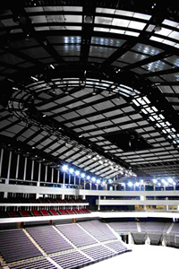 Indoor ceiling of the Taipei Arena