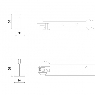 Earthquake Resistance Type of T-Grid (T38/T38) Butt End Type